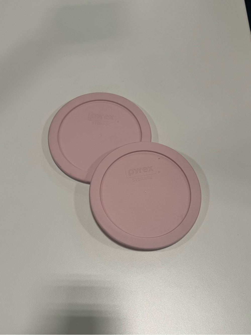 Pyrex 7201-PC 4 Cup LIGHT Pink Food Storage Replacement Lid (2-Pack) - 2-Pack